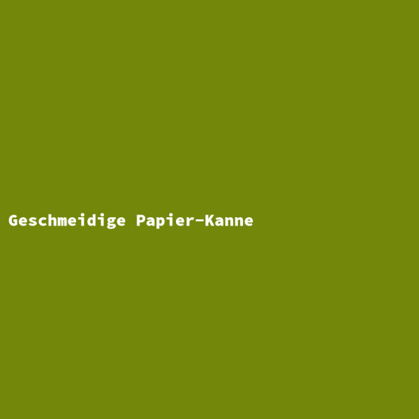 Geschmeidige Papier-Kanne