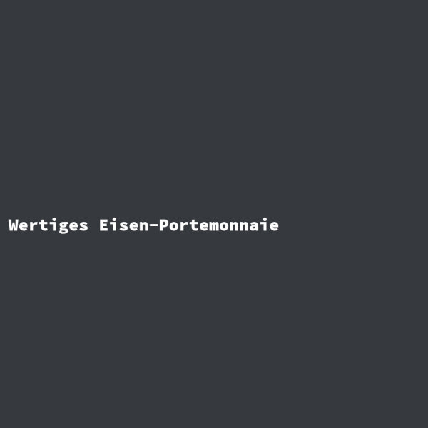Wertiges Eisen-Portemonnaie